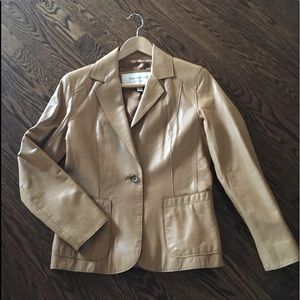 Leather blazer